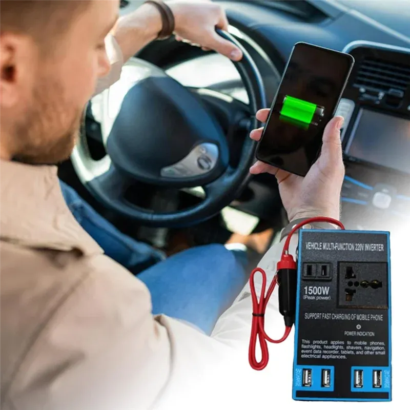 Convertisseur d'Énergie Puissant de Voiture 1500W